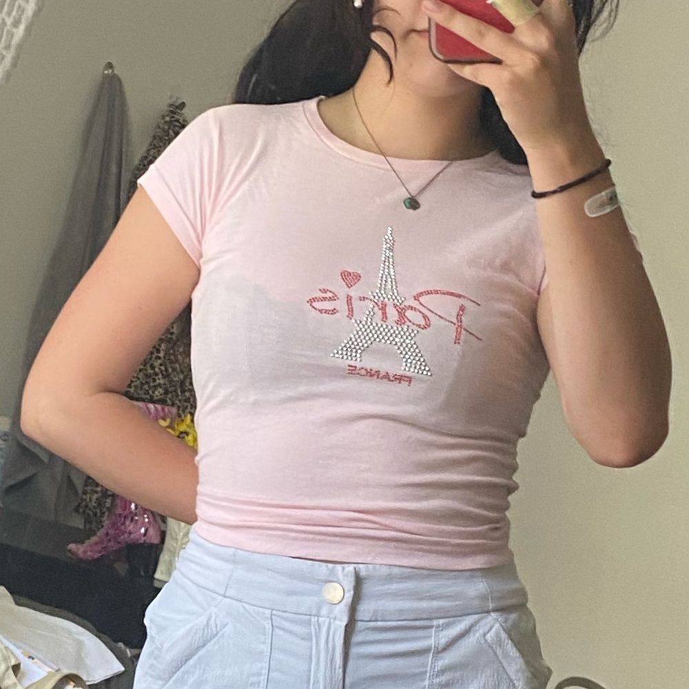 Pink paris babytee